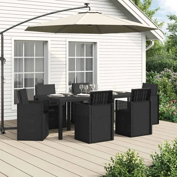 Ensemble de salle à manger pour jardin 7 pcs Anthracite PP