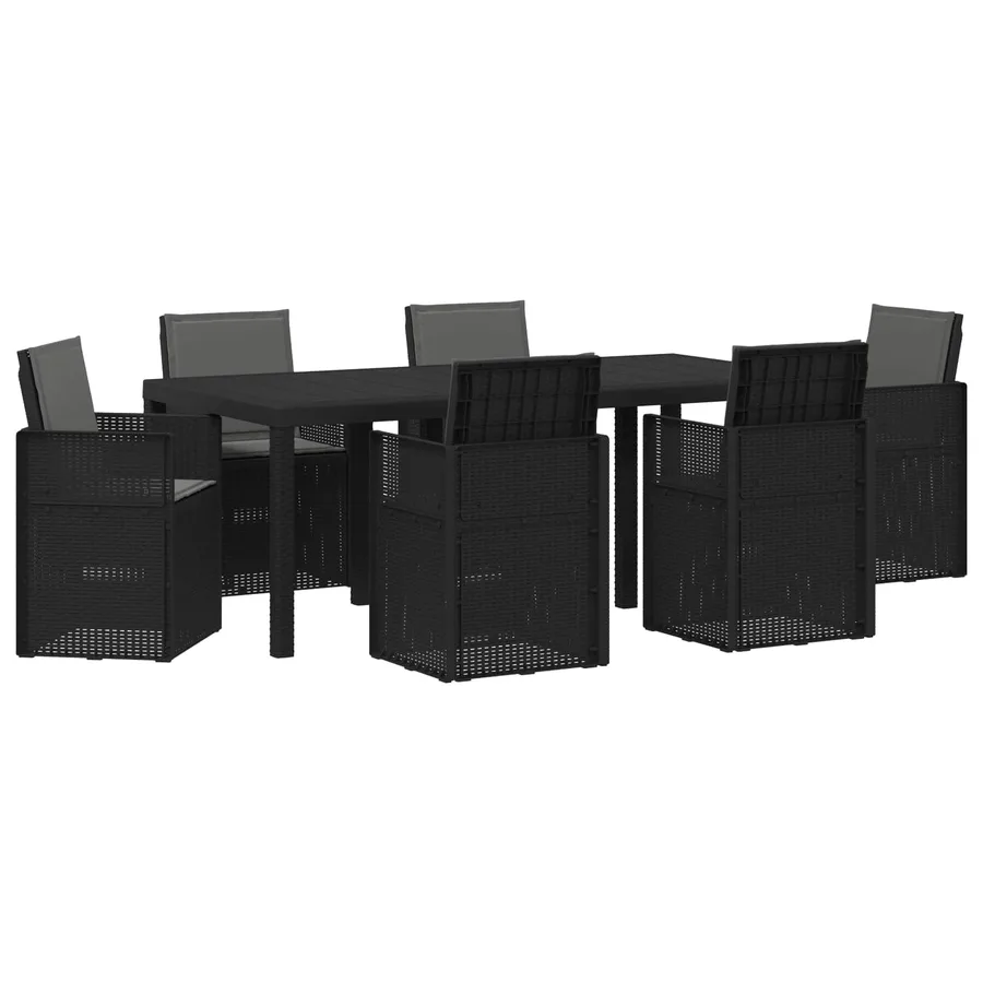 Ensemble de salle à manger pour jardin 7 pcs Anthracite PP - 2