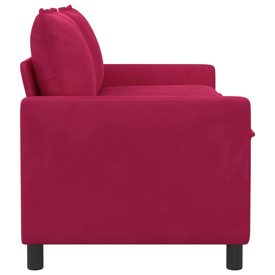 Canapé Bordeaux 156 x 81 x 87,5 cm Velours - 4