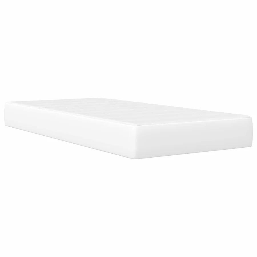 Cadre de lit avec matelas Blanc 90 x 190 cm Simili cuir - 7
