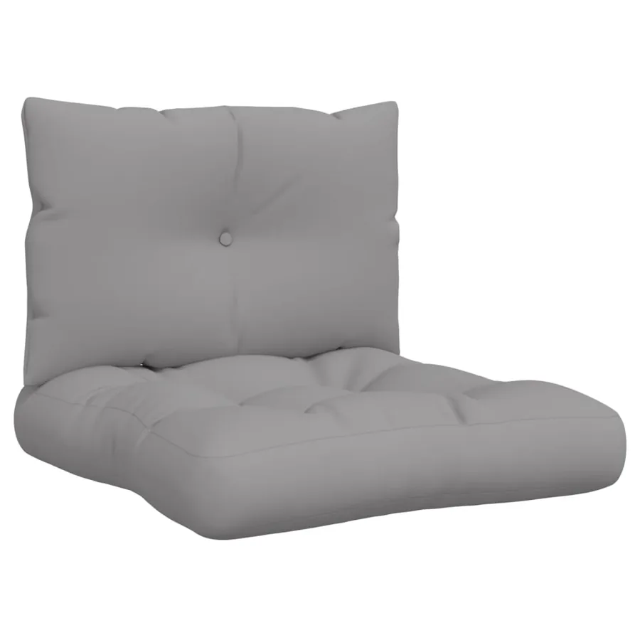 Coussins de palette lot de 2 gris tissu - 2