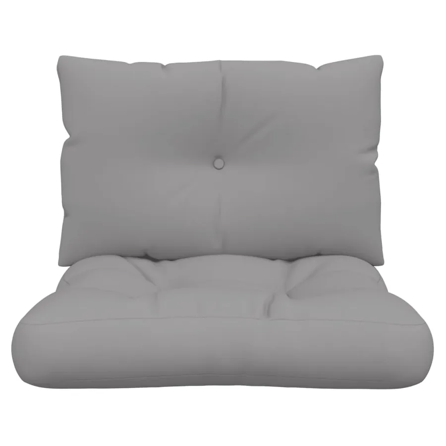 Coussins de palette lot de 2 gris tissu - 4
