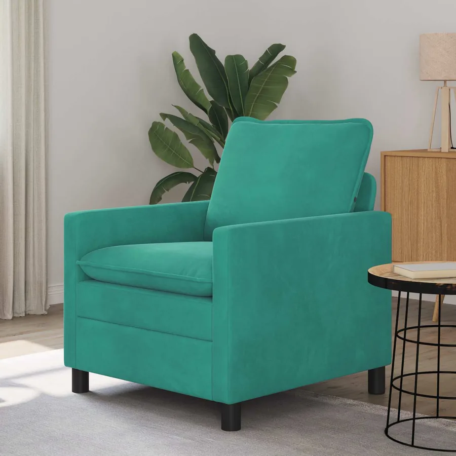 Canapé Turquoise 76 x 81 x 87,5 cm Velours
