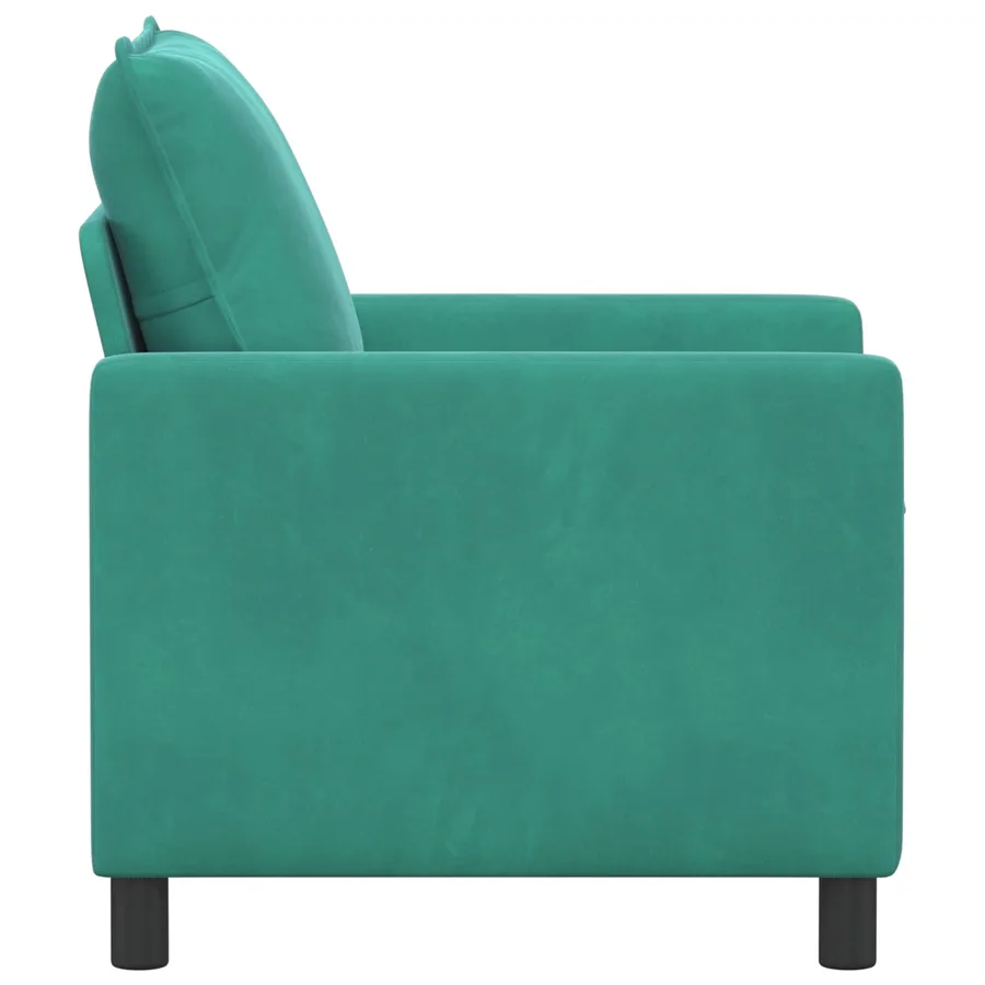 Canapé Turquoise 76 x 81 x 87,5 cm Velours - 4