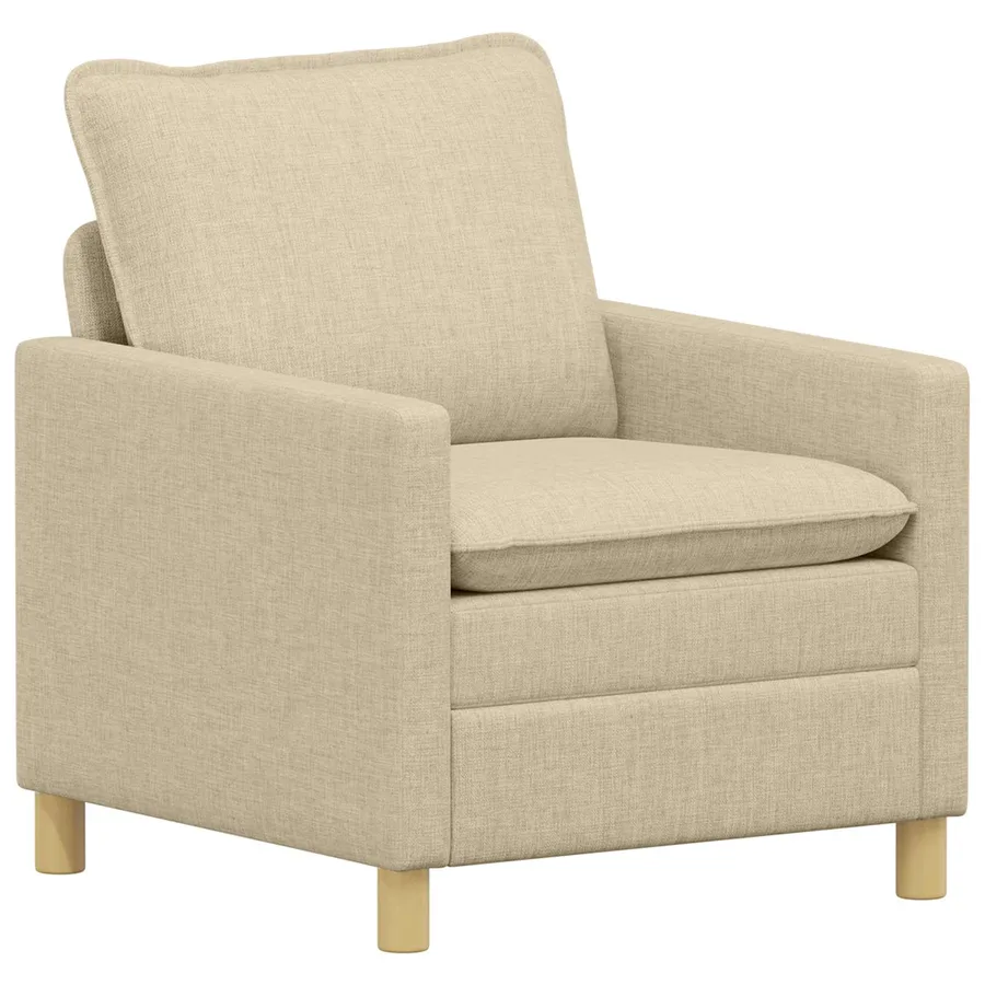 Canapé Crème 76 x 81 x 87,5 cm Tissu - 2
