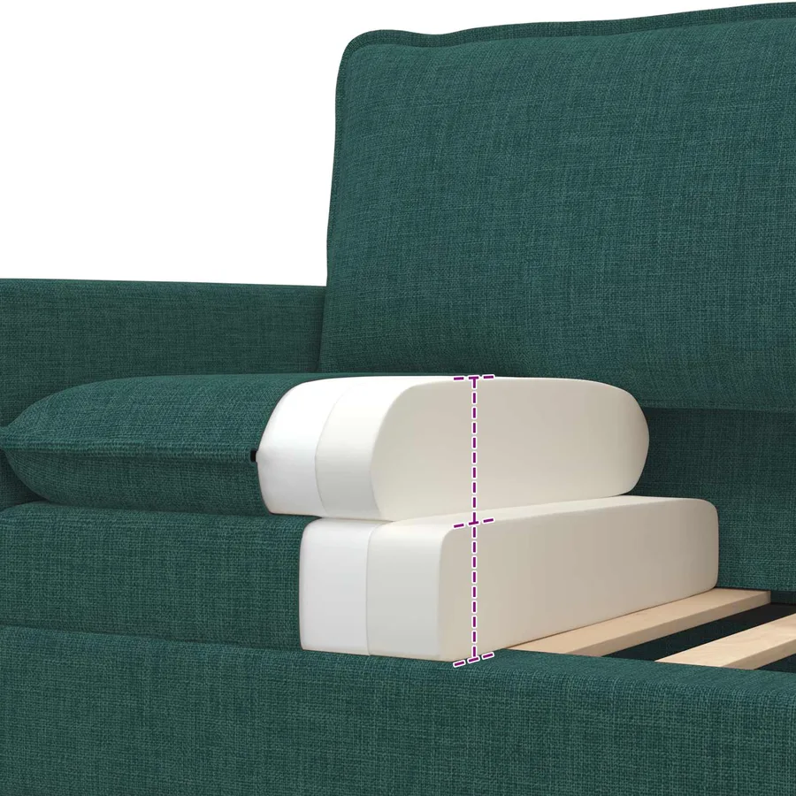 Canapé Vert foncé 76 x 81 x 87,5 cm Tissu - 7