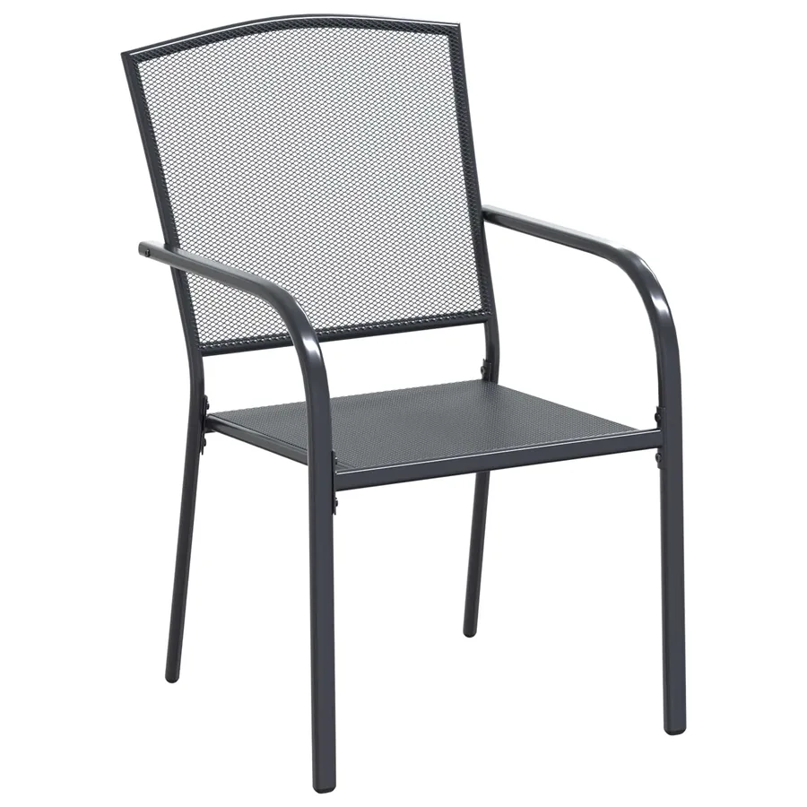Ensemble de salle à manger pour jardin 9 pcs Anthracite - 5