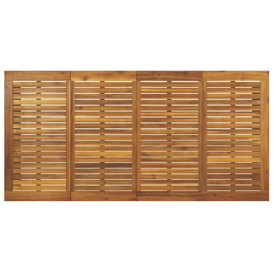 Table de jardin et pieds en forme de U 200x90x75 cm bois acacia - 5
