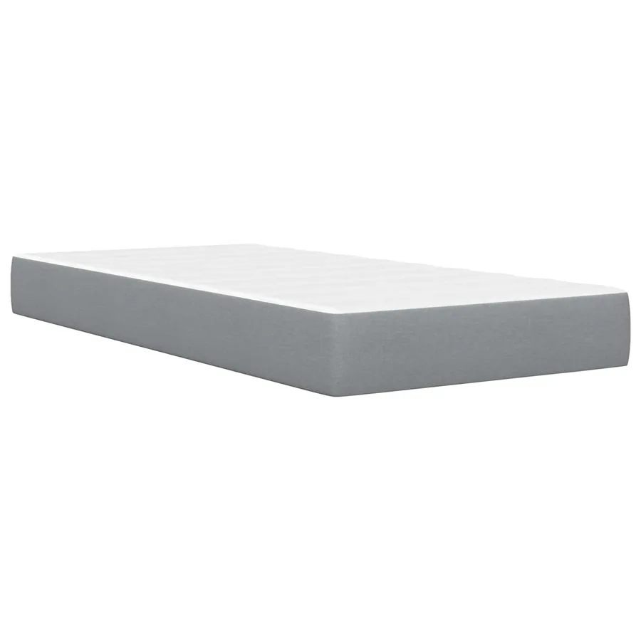 Cadre de lit avec matelas Gris clair 80 x 200 cm Tissu - 5