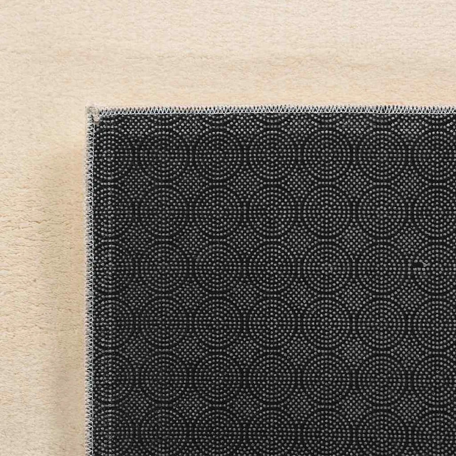 Tapis shaggy doux lavable 160x230 cm Antidérapant Beige - 6