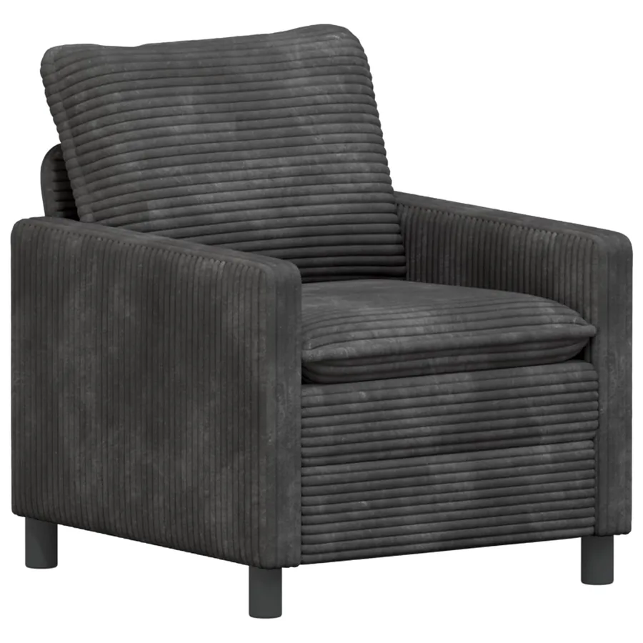 Ensemble de Canapés 2 pcs Gris foncé Polyester - 3