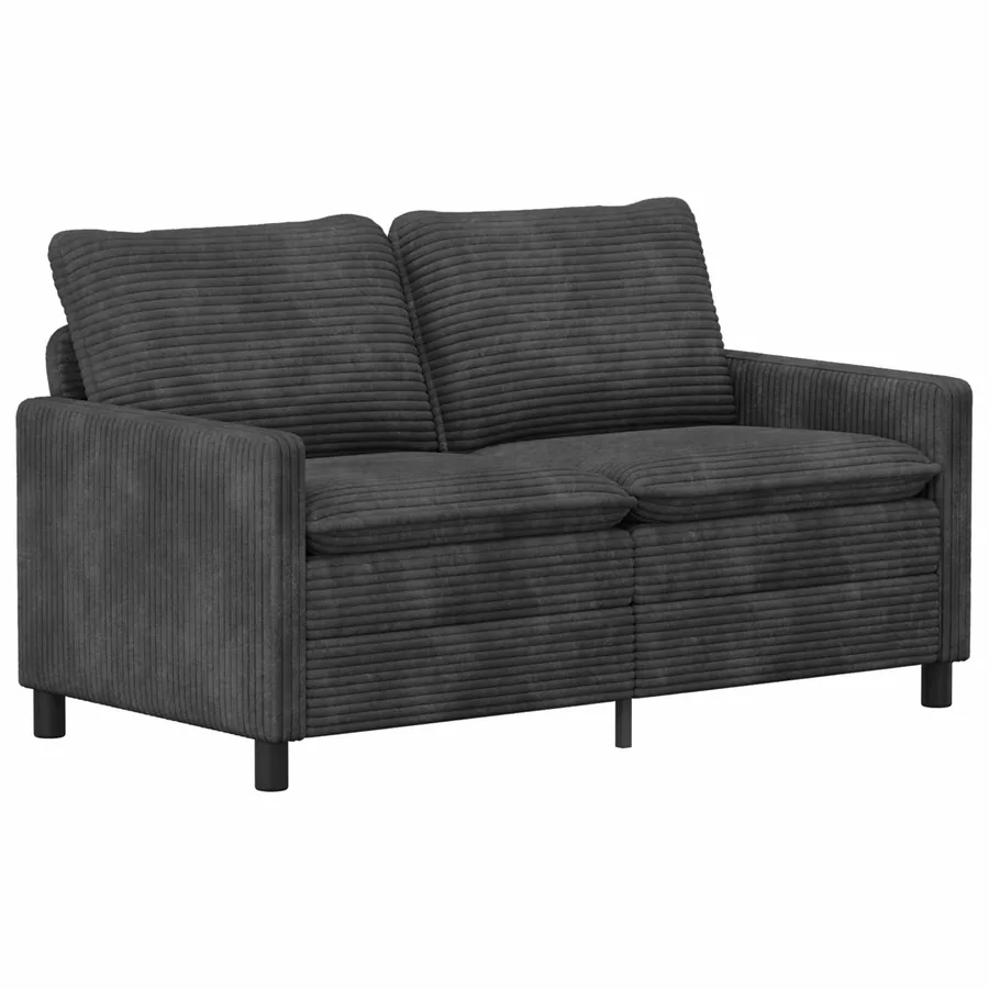 Ensemble de Canapés 2 pcs Gris foncé Polyester - 4