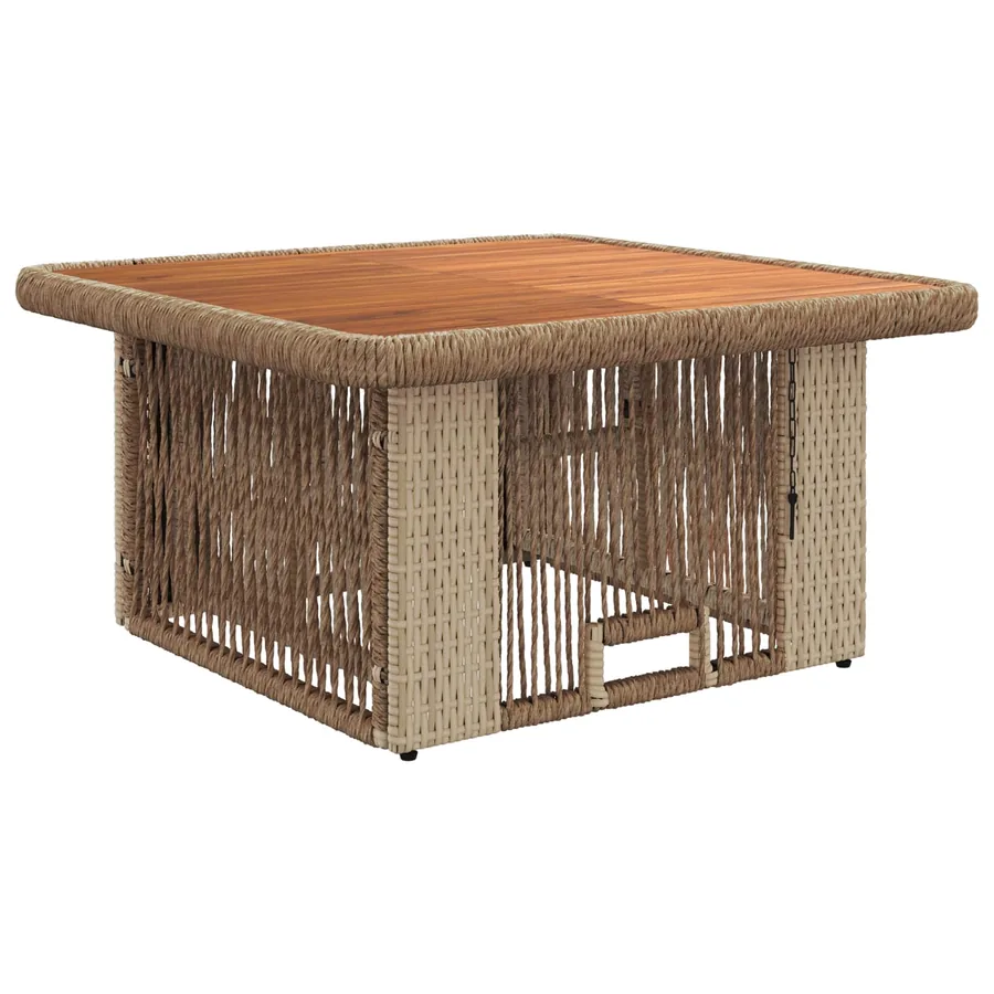 Ensemble de salle à manger pour jardin 3 pcs Beige et crème - 5