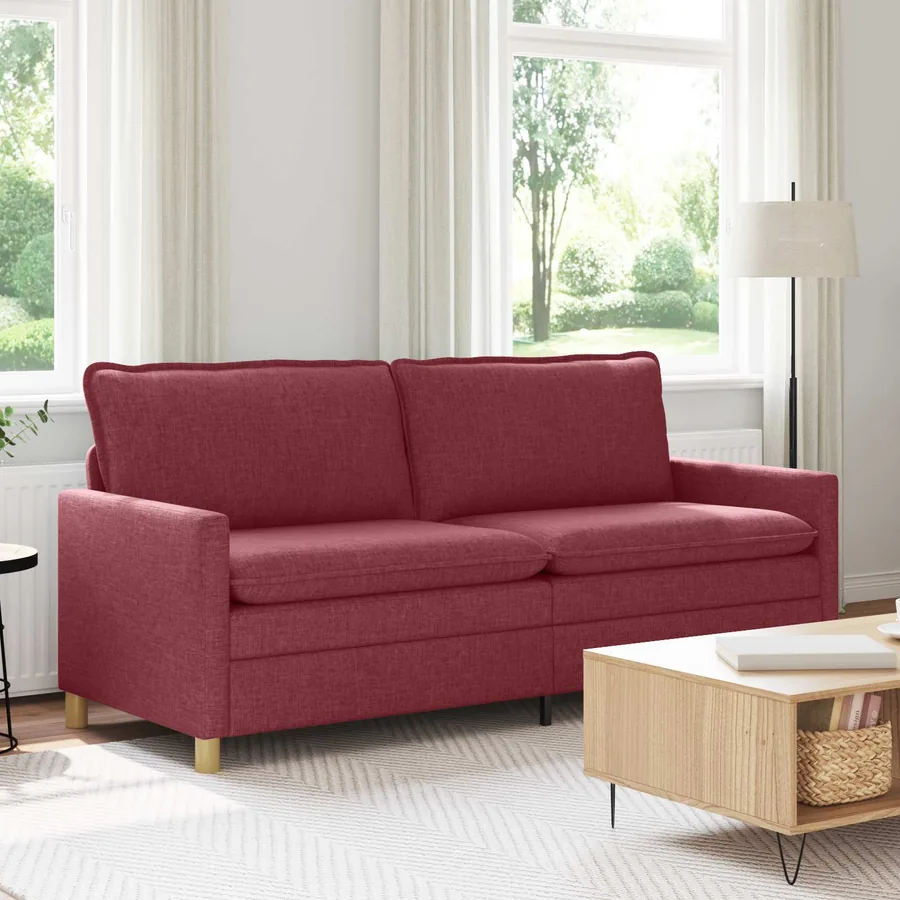 Canapé Bordeaux 196 x 81 x 87,5 cm Tissu