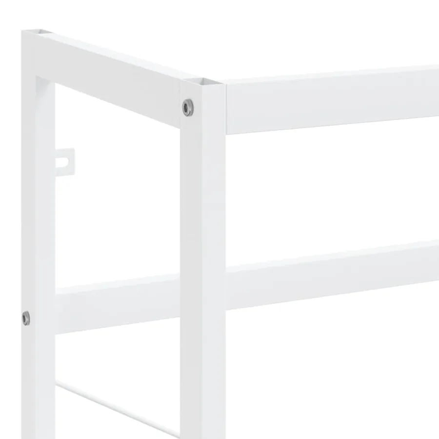 Cadre de lavabo de salle de bain Blanc 59x38x83 cm Fer - 7