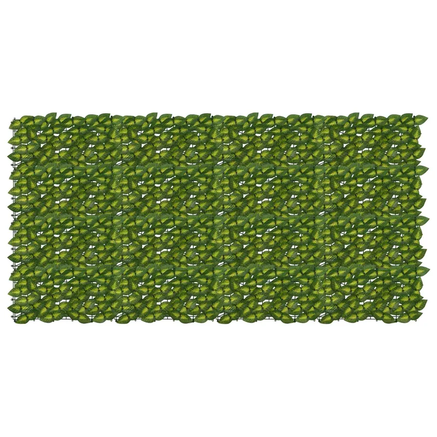 Écran de balcon avec feuilles Vert et jaune 200 x 100 cm