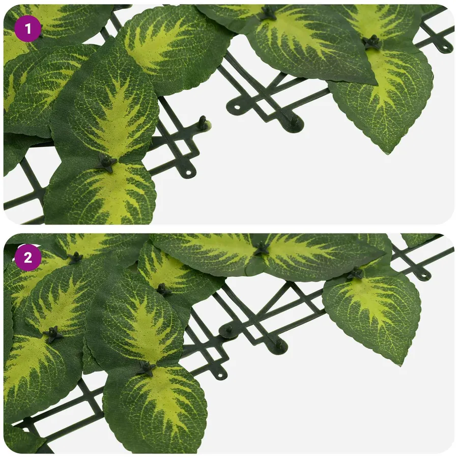 Écran de balcon avec feuilles Vert et jaune 200 x 100 cm - 6