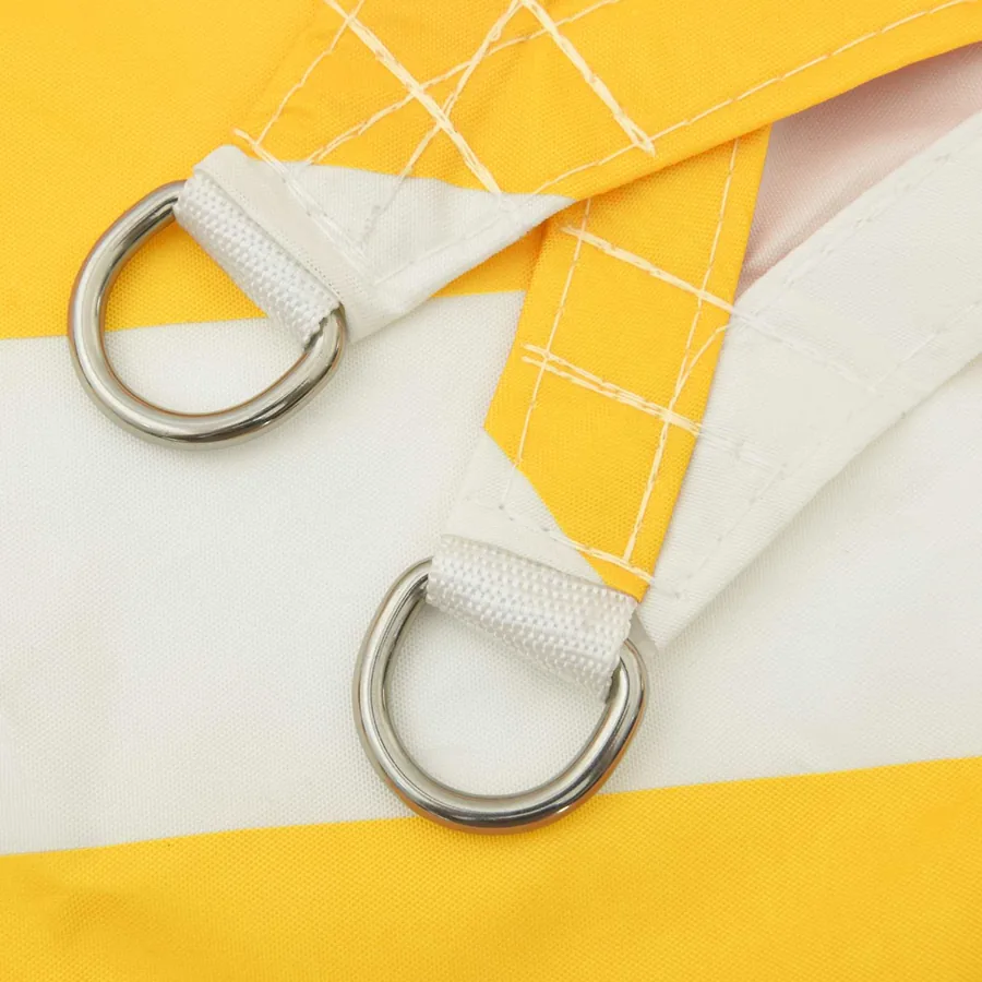 Voile d'ombre Jaune et blanc 7 x 6 m 100 % polyester Oxford - 5