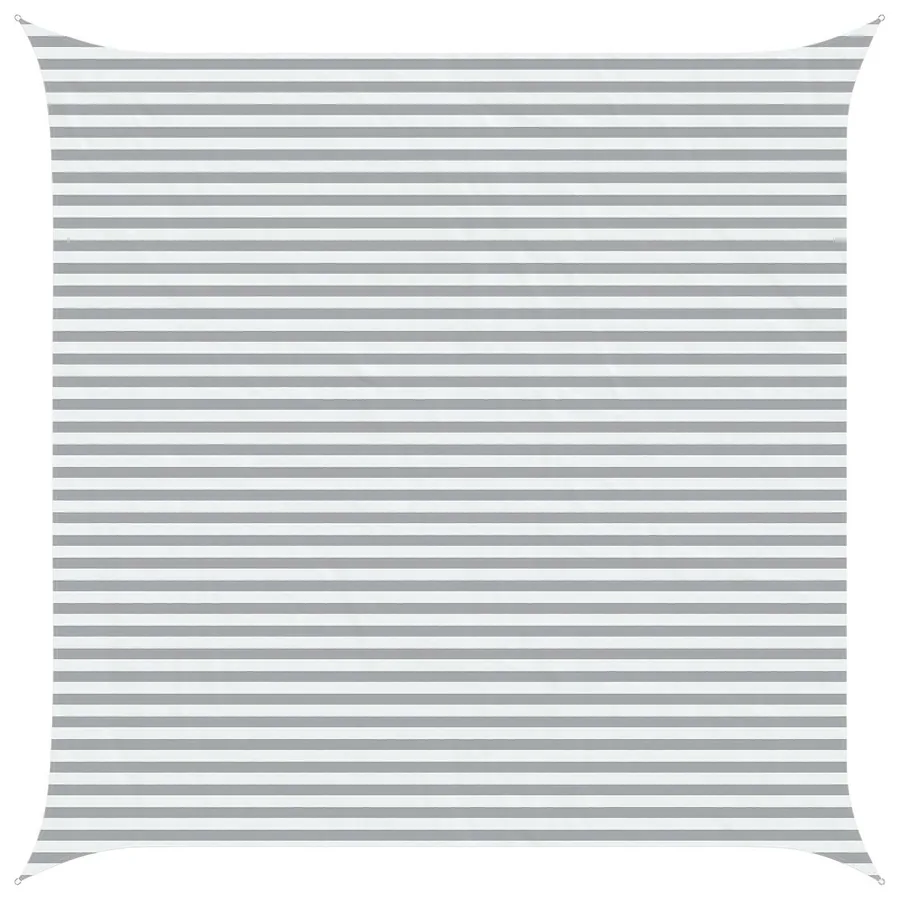 Voile d'ombre Gris clair et blanc 5 x 5 m - 2