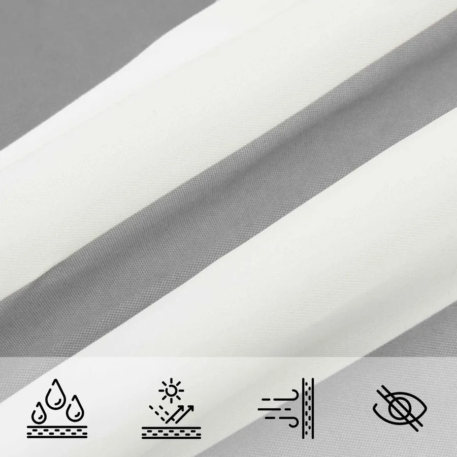 Voile d'ombre Gris clair et blanc 5 x 5 m - 6