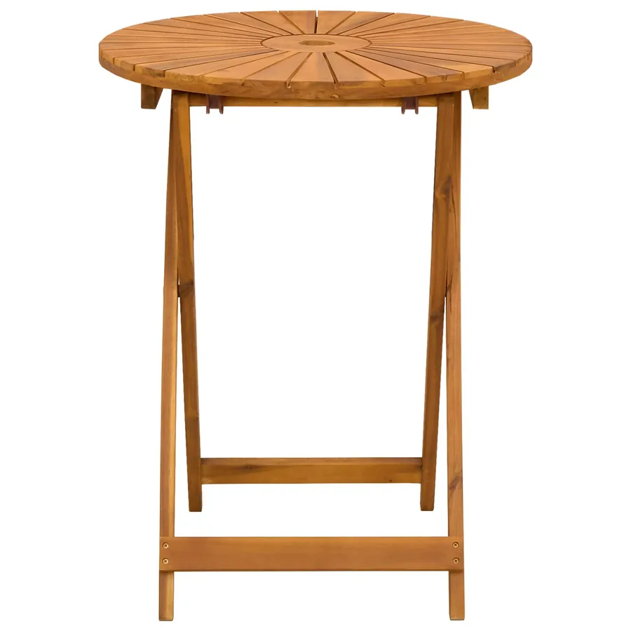 Table de jardin pliante Naturel Ø60 x 75 cm - 3