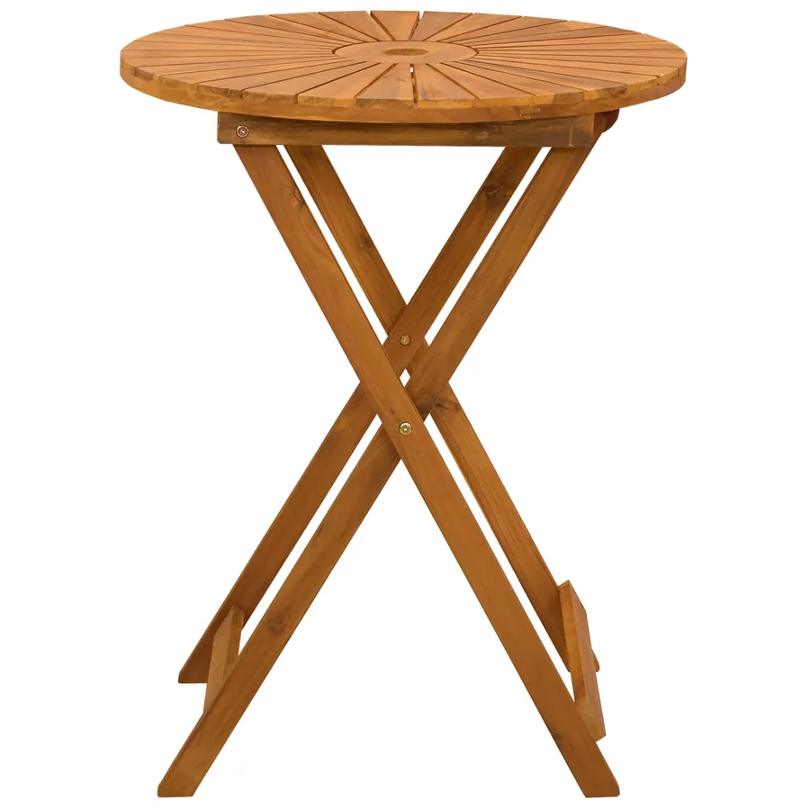 Table de jardin pliante Naturel Ø60 x 75 cm - 4