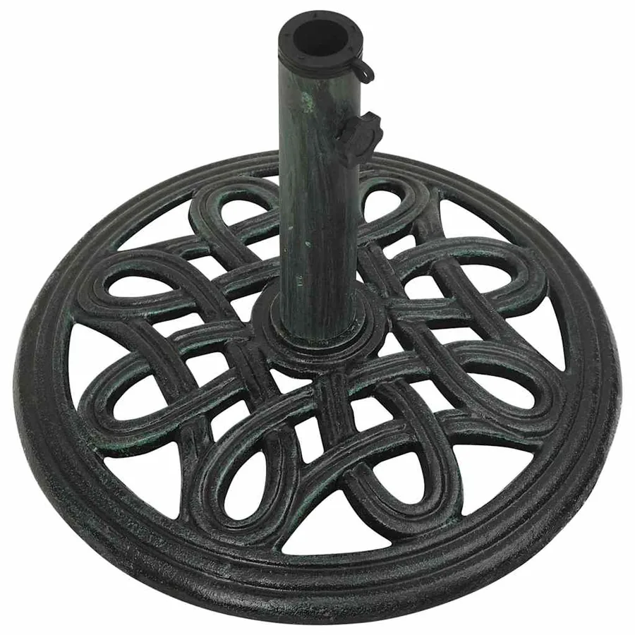 Socle de parasol Vert 40x40x32 cm Fonte - 5