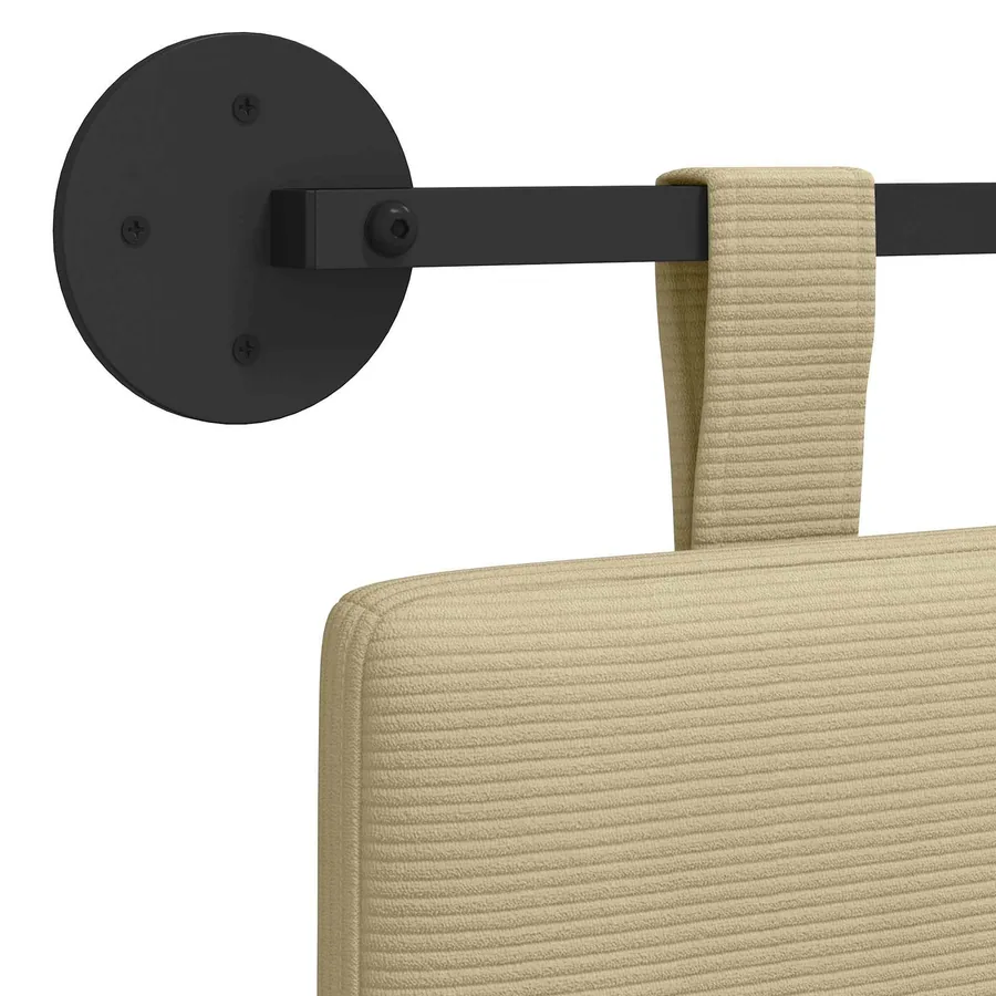 Tête de lit suspendue Tissu en velours côtelé - 9