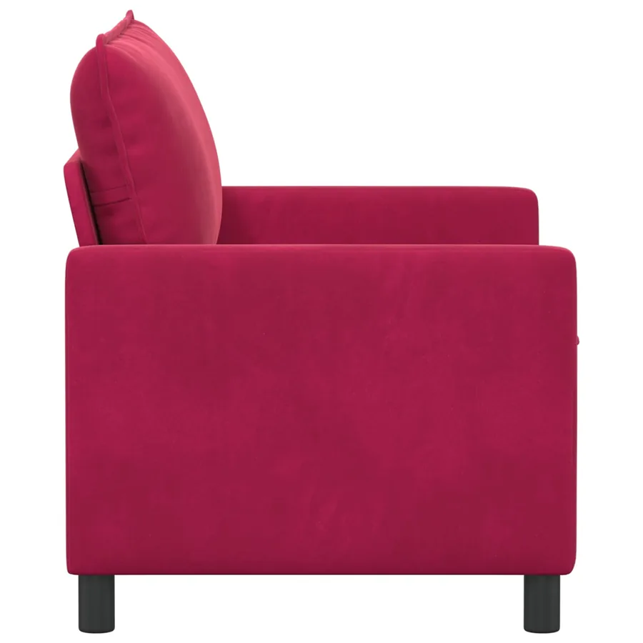 Canapé Bordeaux 126 x 81 x 87,5 cm Velours - 4