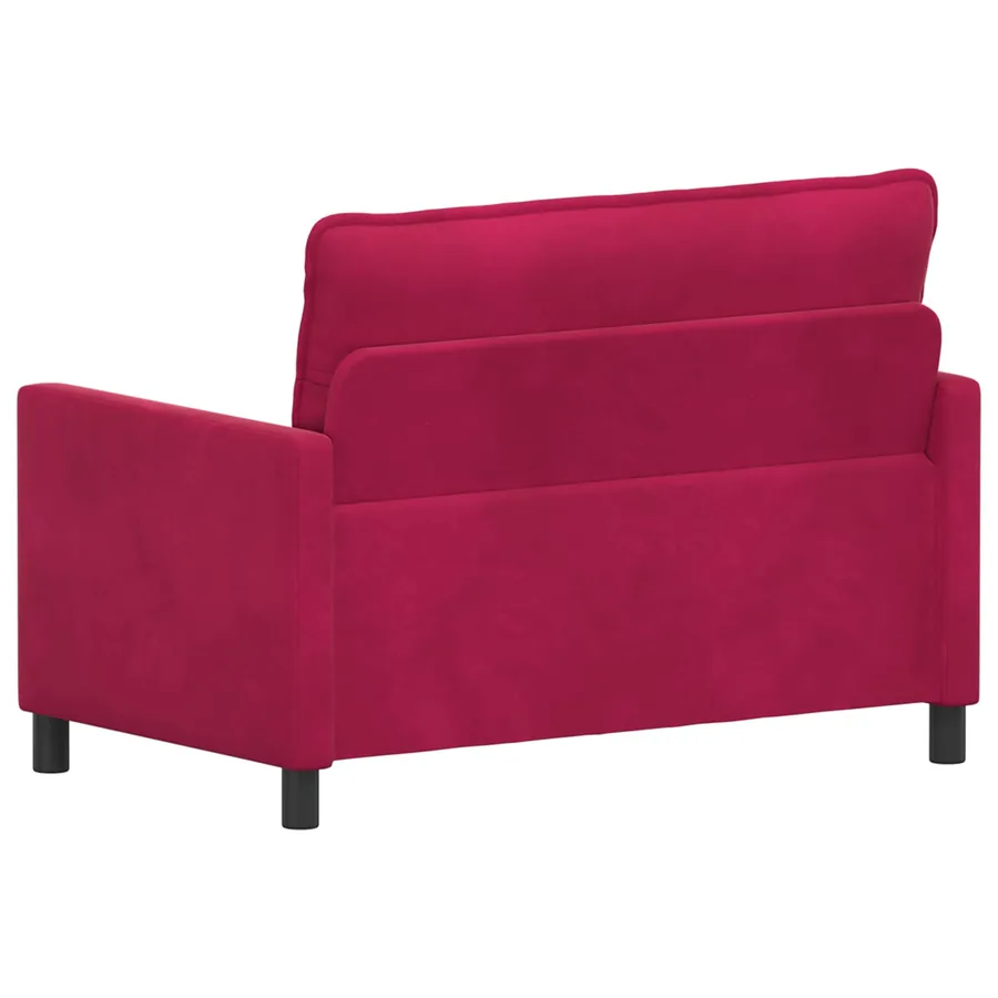 Canapé Bordeaux 126 x 81 x 87,5 cm Velours - 5