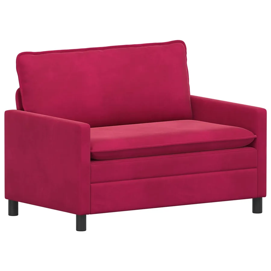 Ensemble de Canapés 2 pcs Bordeaux Velours - 4