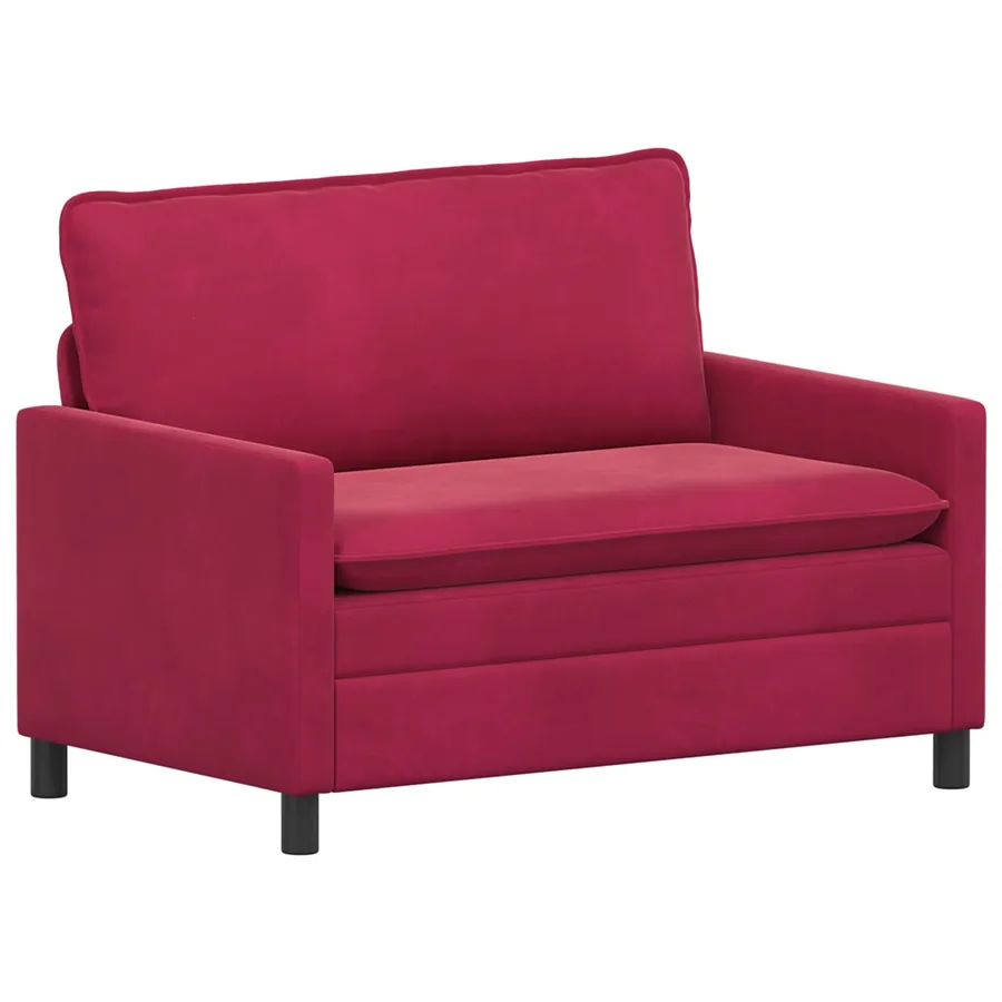 Ensemble de Canapés 2 pcs Bordeaux Velours - 4