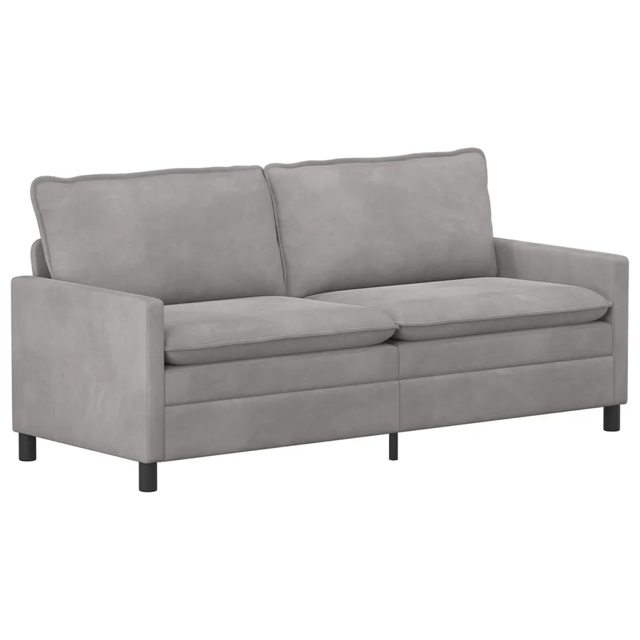 Ensemble de Canapés 2 pcs Gris clair Velours - 3