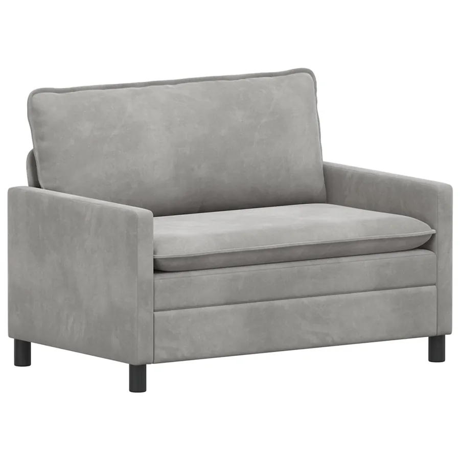 Ensemble de Canapés 2 pcs Gris clair Velours - 4