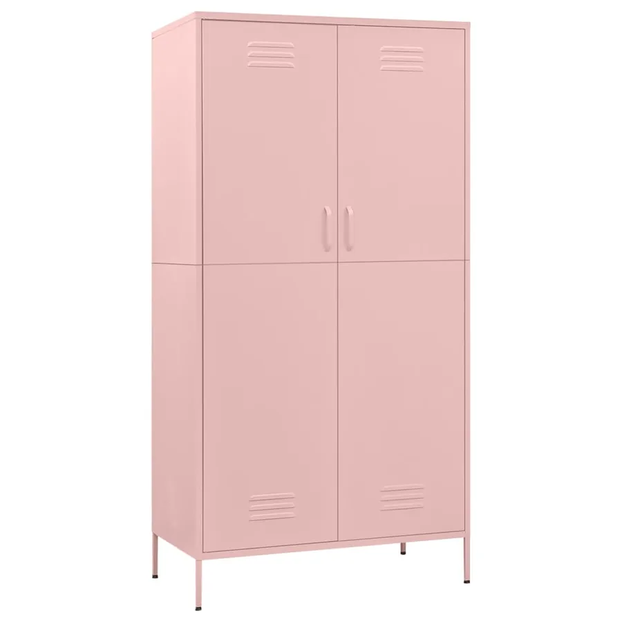 Garde-robe Rose 90x50x180 cm Acier - 2