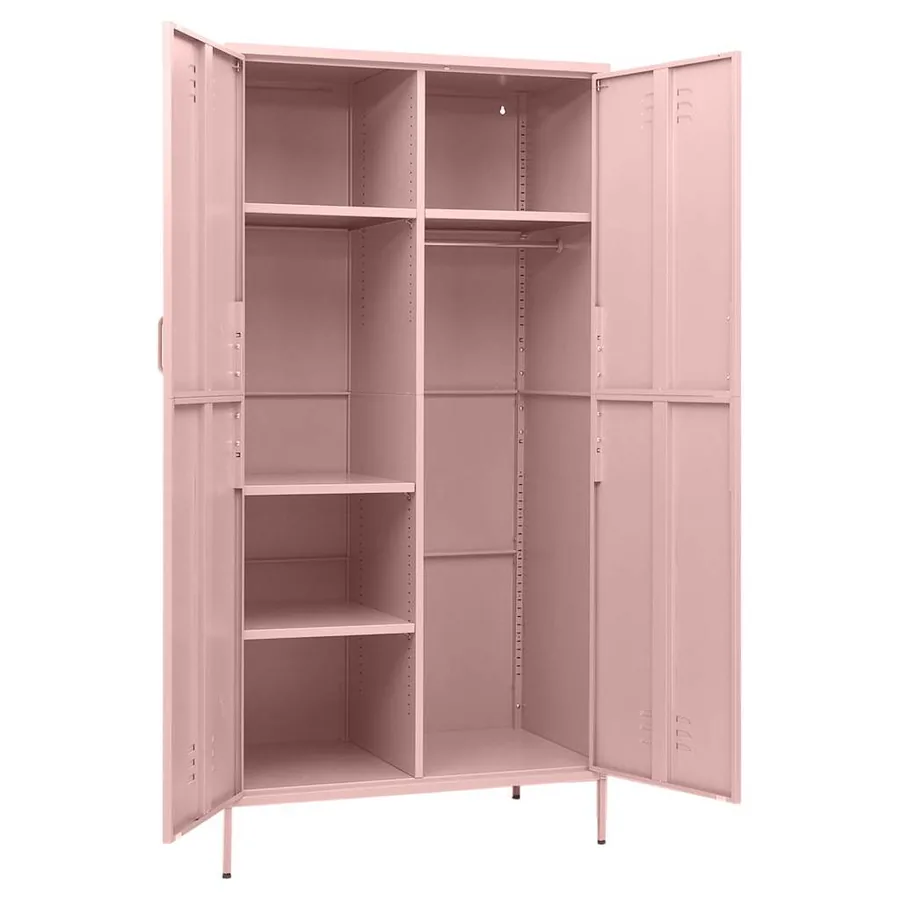 Garde-robe Rose 90x50x180 cm Acier - 6