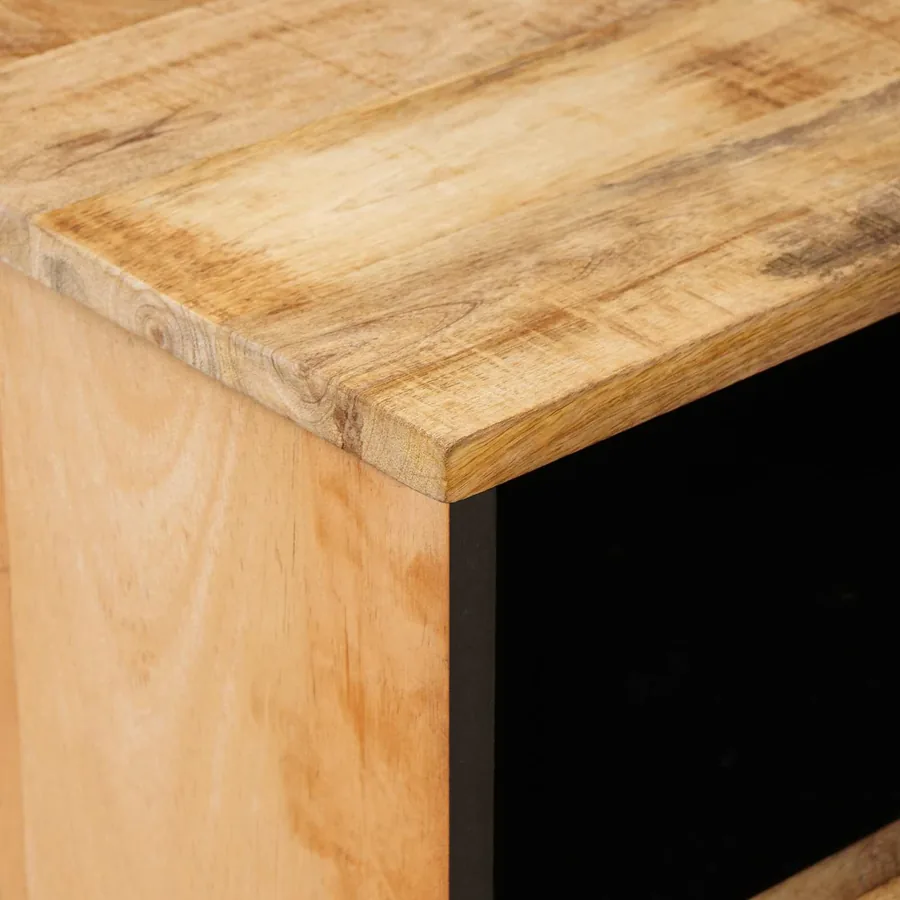 Table de chevet Marron 50 x 33 x 60 cm Bois de mangue massif - 6
