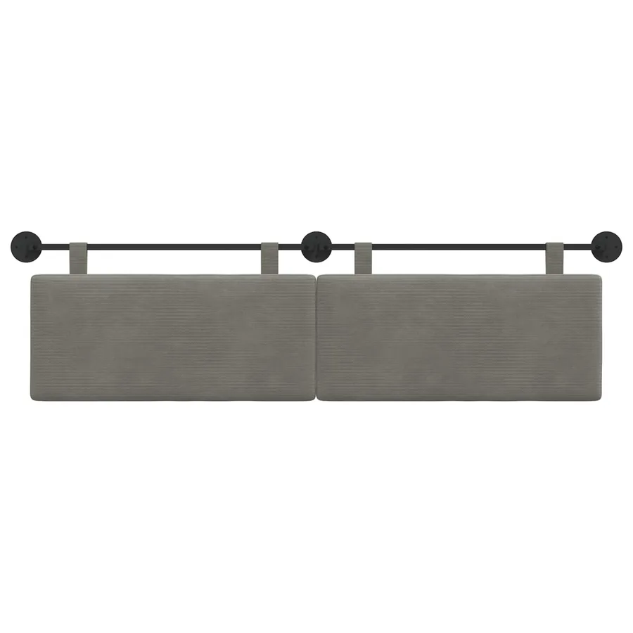 Tête de lit suspendue Tissu en velours côtelé - 5