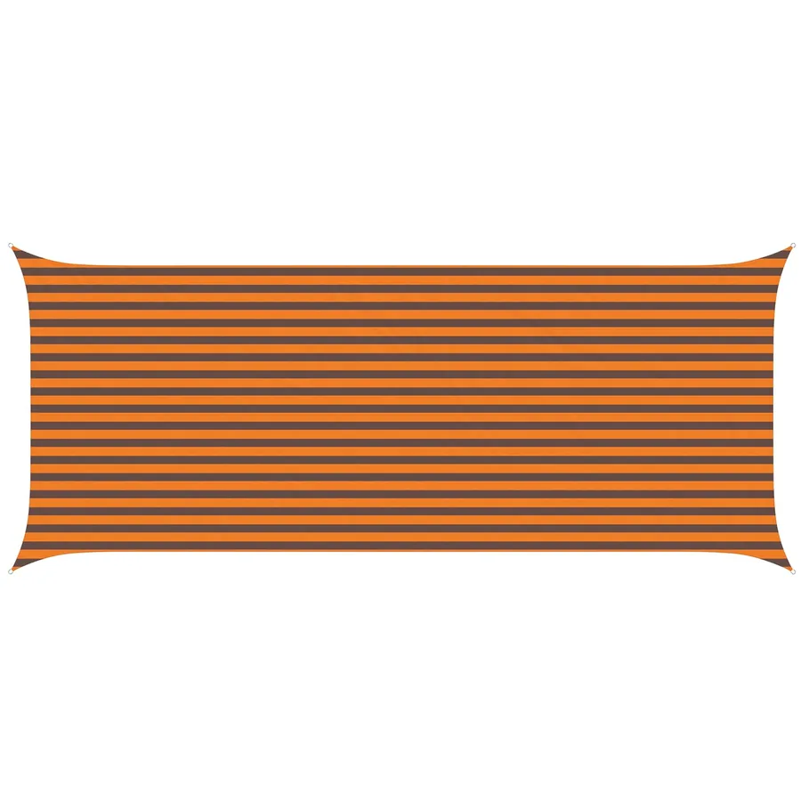 Voile d'ombre Orange et marron 6 x 2,5 m 100 % polyester Oxford - 2