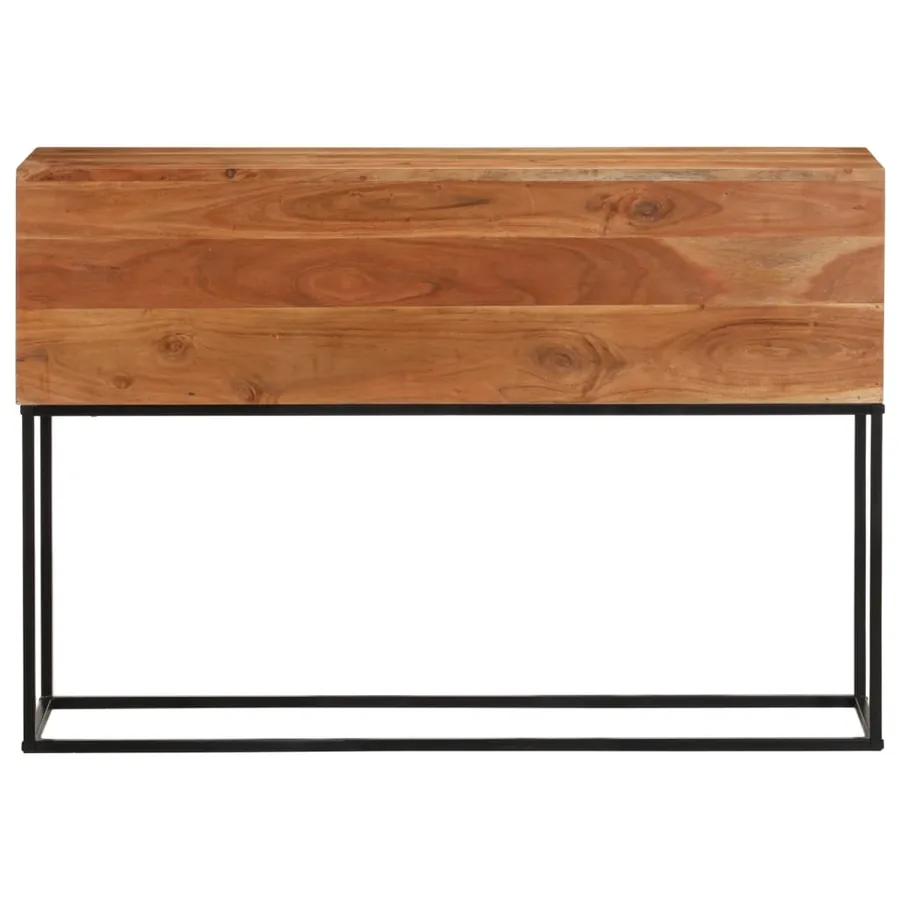 Table console 110x30x75 cm bois massif d'acacia et fer - 2