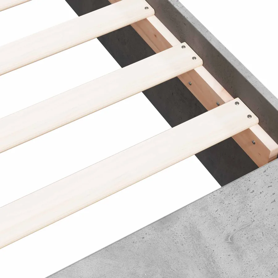 Cadre de lit avec rangement avec étagère Gris béton 80 x 200 cm - 7