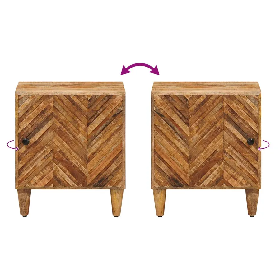 Table de chevet 2 pcs Marron 40 x 33,5 x 46 cm - 10