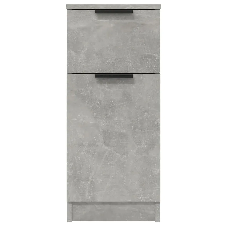 Buffet Gris béton 30x30x70 cm Bois d'ingénierie - 4
