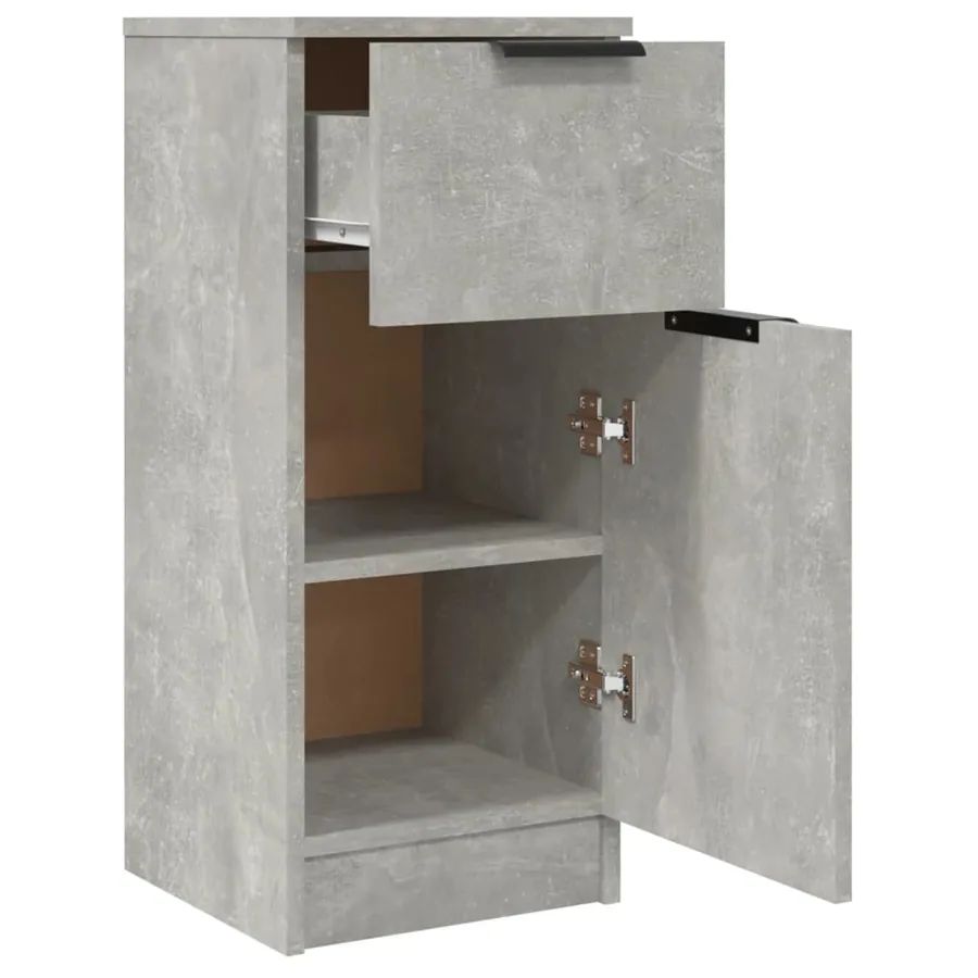 Buffet Gris béton 30x30x70 cm Bois d'ingénierie - 5