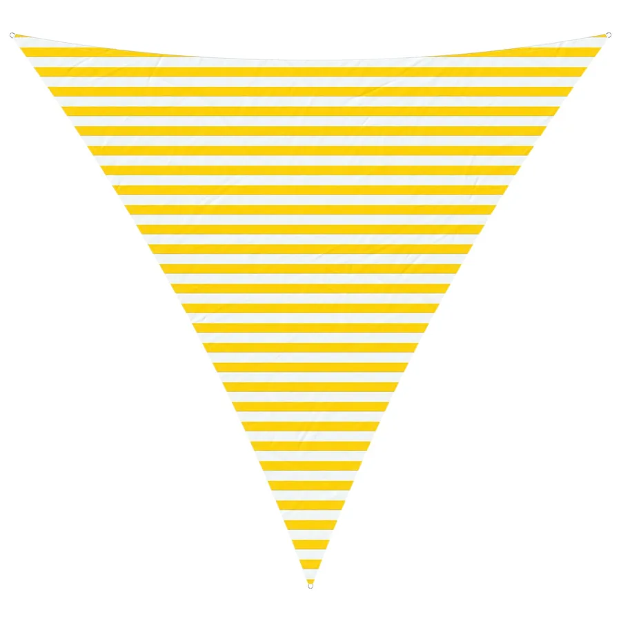 Voile d'ombre Jaune et blanc 4 x 4 x 4 m 100 % polyester Oxford - 2
