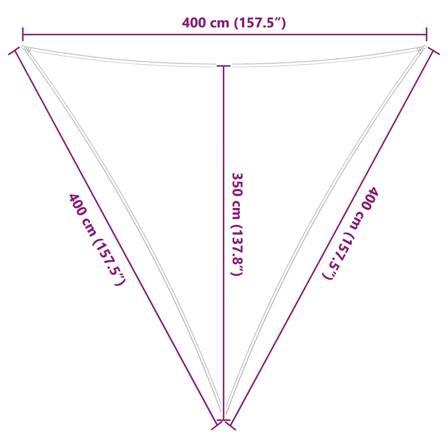 Voile d'ombre Jaune et blanc 4 x 4 x 4 m 100 % polyester Oxford - 8
