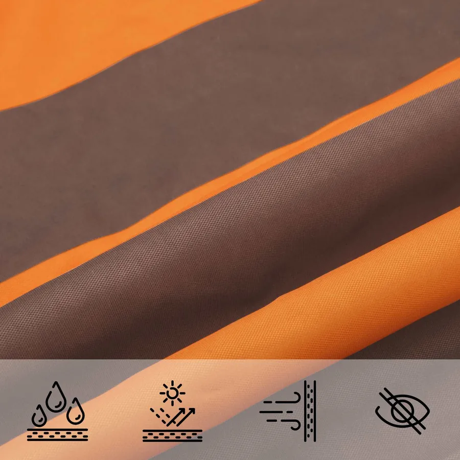 Voile d'ombre Orange et marron 3 x 4 x 4 m - 6