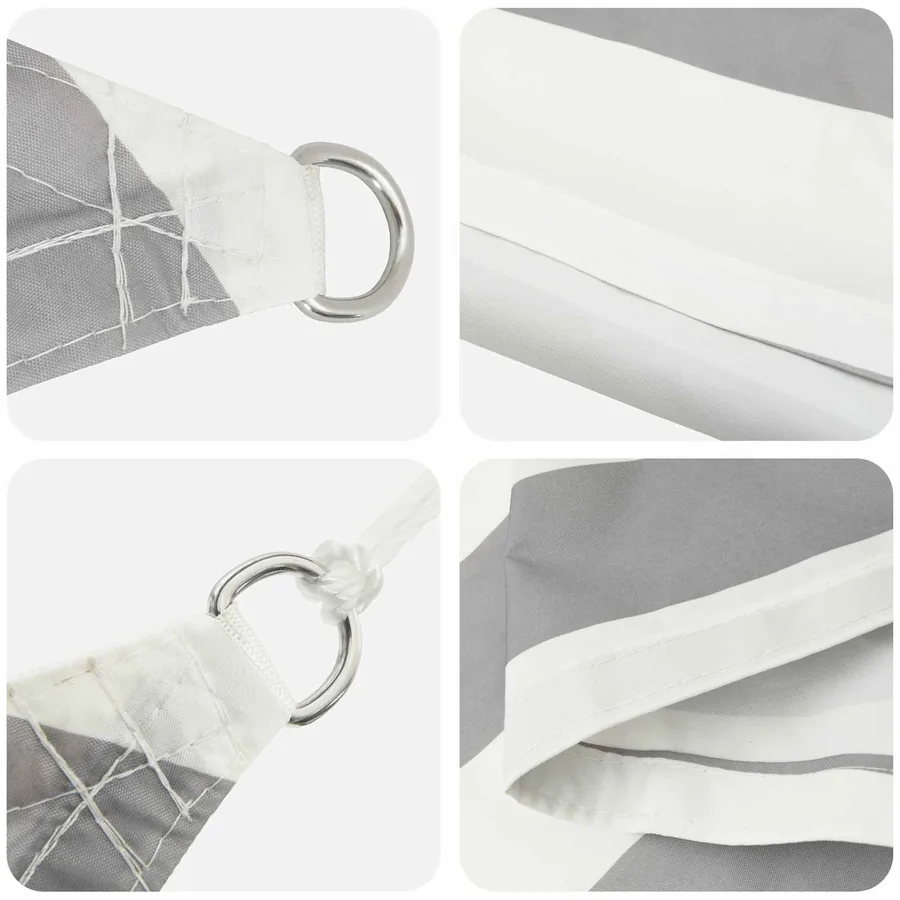 Voile d'ombre Gris clair et blanc 4 x 4 m - 4
