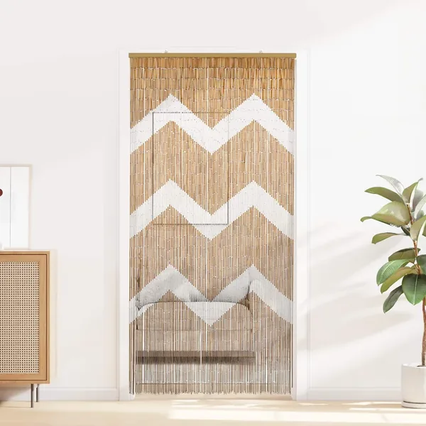 Rideau de porte anti-insectes multicolore 200 x 100 cm Bambou