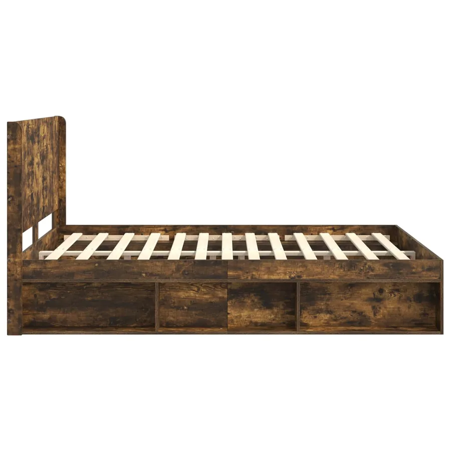 Cadre de lit avec rangement et tête de lit 2 pc - 6